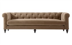 Rosehill Mocha Mist Performance Velvet Sofa - 88"|