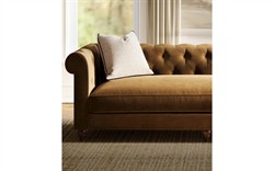 Rosehill Mocha Mist Performance Velvet Sofa - 88"|