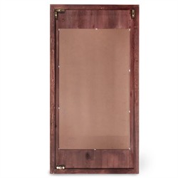 Fiona French Country Antique White Fir Wood Rectangular Wall Mirror|