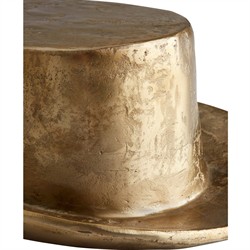 Leon Updated Traditional Aged Brass Iron Hat Sculpture|