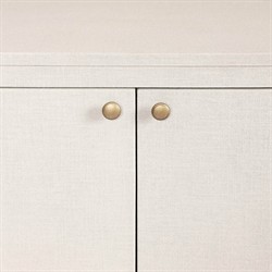 Beatrice Modern Classic Cream Painted Linen Oval Media Cabinet - 72"|
