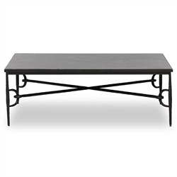 Ceasar French Country Brown Marble Square Coffee Table|