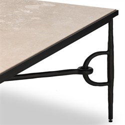 Ceasar French Country Beige Marble Square Coffee Table|