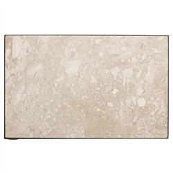 Ceasar French Country Beige Marble Wide Nightstand|