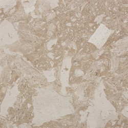 Ceasar French Country Beige Marble Wide Nightstand|