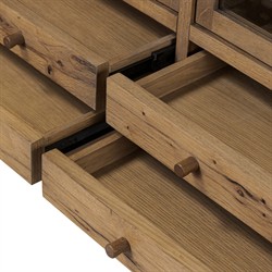 Lalaine Rustic Lodge Brown Oak Display Case|