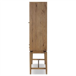 Lalaine Rustic Lodge Brown Oak Display Case|