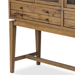 Lalaine Rustic Lodge Brown Oak Display Case|