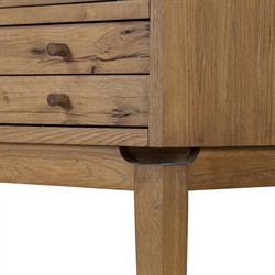 Lalaine Rustic Lodge Brown Oak Display Case|