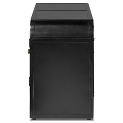 Sheila Updated Traditional Black Iron Curved Media Console - 70"|