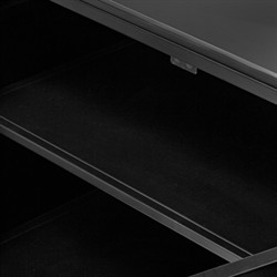 Sheila Updated Traditional Black Iron Curved Media Console - 70"|