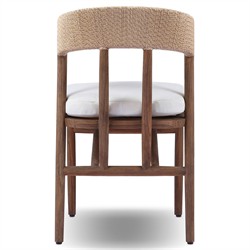Tanner Updated Traditional Brown Teak Outdoor Dining Chair|