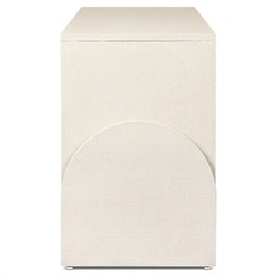 Maya Modern Classic Cream Painted Linen Media Cabinet - 84"|