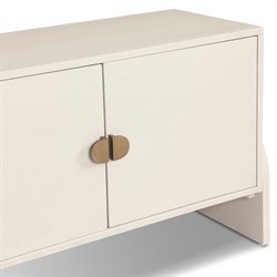 Maya Modern Classic Cream Painted Linen Media Cabinet - 84"|