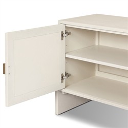 Maya Modern Classic Cream Painted Linen Media Cabinet - 84"|