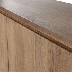 Christina Modern Classic Brown Oak Curved Media Cabinet - 92"|
