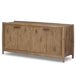 Genesis Updated Traditional Weathered Oak Media Cabinet - 64"|