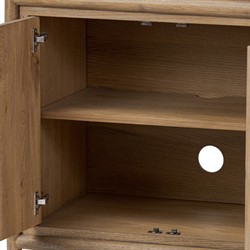 Genesis Updated Traditional Weathered Oak Media Cabinet - 64"|