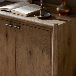 Genesis Updated Traditional Weathered Oak Media Cabinet - 64"|