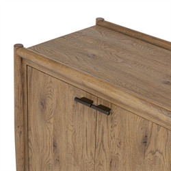 Genesis Updated Traditional Weathered Oak Media Cabinet - 64"|