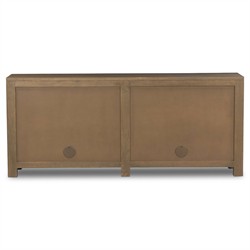Kashton Mid Century Modern Taupe Mango Wood Arched Cane Sideboard|