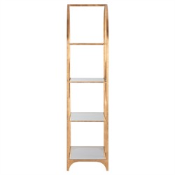 Arcilla Modern Classic Gold Metal Arched Etagere|