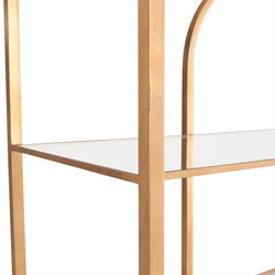 Arcilla Modern Classic Gold Metal Arched Etagere|