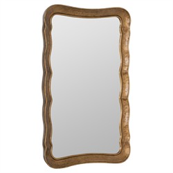 Elliren Updated Traditional Gold Wavy Frame Wall Mirror|