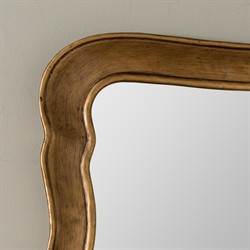 Elliren Updated Traditional Gold Wavy Frame Wall Mirror|