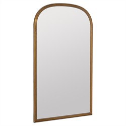 Madara Traditional Antique Gold Frame Arched Floor Mirror|