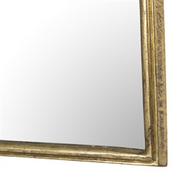 Loren French Country Antique Gold Leaf Aluminum Mantle Wall Mirror|