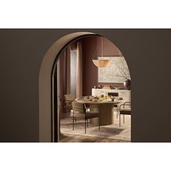 Tegan Updated Traditional Tan Linen Shade Antique Brass Iron Pendant|