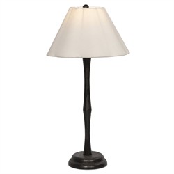 Isabelle Updated Traditional Black Iron Scalloped Shade Table Lamp|