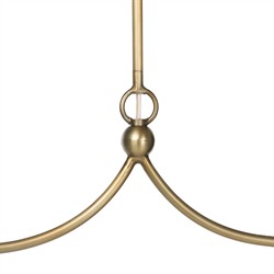 Charisse French Country Aged Brass Iron White Globe Chandelier|