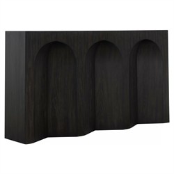 Arlee Modern Classic Black Oak Wood Console Table|