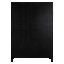 Elias Modern Classic Brushed Black Wood Cabinet|