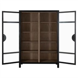 Elias Modern Classic Brushed Black Wood Cabinet|