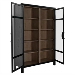 Elias Modern Classic Brushed Black Wood Cabinet|