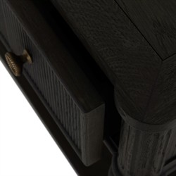 Andrea French Country Dark Oak Wood Nightstand|