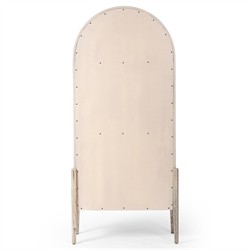 Ivan Updated Traditional White Oak Wood Arched Bookcase|