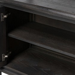Genesis Rustic Lodge Smoked Black Oak Wood Bookcase|