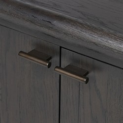 Genesis Rustic Lodge Smoked Black Oak Wood Bookcase|