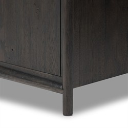 Genesis Rustic Lodge Smoked Black Oak Wood Bookcase|