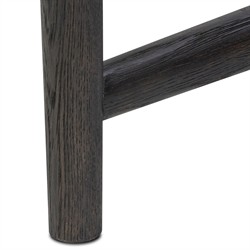 Genesis Rustic Lodge Smoked Black Oak Wood Executive Desk|