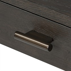 Genesis Rustic Lodge Smoked Black Oak Wood Executive Desk|