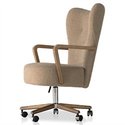 Miah Modern Classic Camel Sheepskin Office Chair|