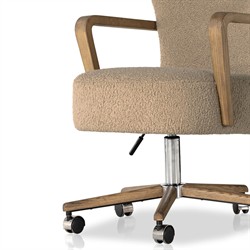 Miah Modern Classic Camel Sheepskin Office Chair|