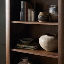 Mars Modern Classic Brown Oak Wood Bookcase|