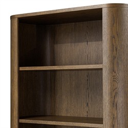 Mars Modern Classic Brown Oak Wood Bookcase|