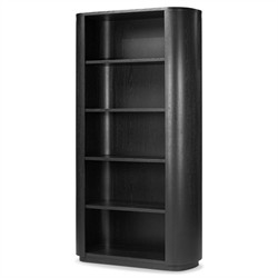 Mars Modern Classic Black Oak Wood Bookcase|